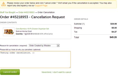 guess cancel order.